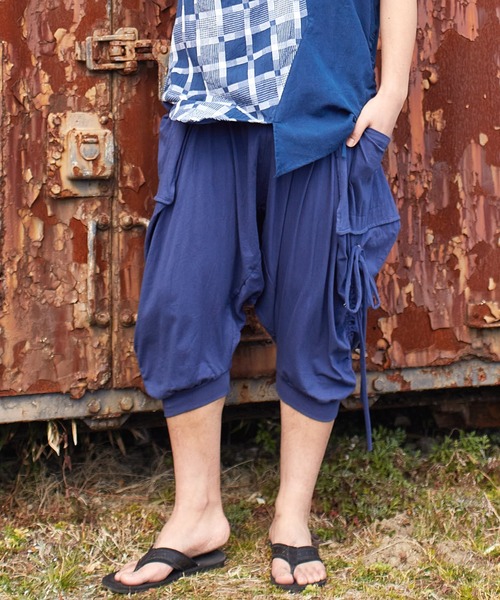 チャイハネ（チャイハネ）の「【チャイハネ】カットソードレープMEN'Sサルエルパンツ（その他パンツ・メンズ・ブラック/グレー/ターコイズブルー/オレンジ/モスグリーン/ブラウン/レッド/グリーン/ネイビー/オレンジ系その他/ベージュ/ブルー/カーキ/ダークベージュ/マスタード/オリーブ/ライトグリーン/レンガ・FREE）」の11枚目の写真