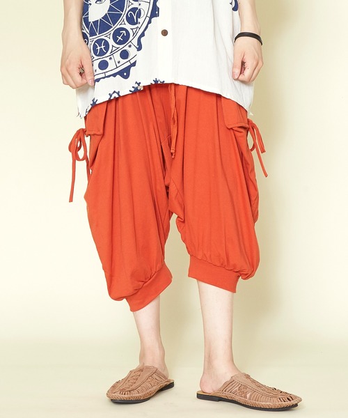 チャイハネ（チャイハネ）の「【チャイハネ】カットソードレープMEN'Sサルエルパンツ（その他パンツ・メンズ・ブラック/グレー/ターコイズブルー/オレンジ/モスグリーン/ブラウン/レッド/グリーン/ネイビー/オレンジ系その他/ベージュ/ブルー/カーキ/ダークベージュ/マスタード/オリーブ/ライトグリーン/レンガ・FREE）」の18枚目の写真