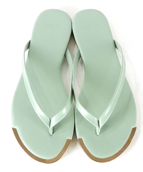 minia(ミニア)の「トングサンダル/フラットサンダル □(サンダル・レディース・ホワイト/ブラック/グリーン/パープル/シルバー/イエロー/ベージュ/ゴールド/パイソン/ブラウン系その他/ホワイト系その他/ライトグリーン・S/M/L/LL)」の7枚目の写真