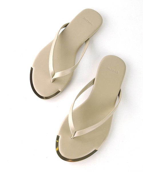 minia(ミニア)の「トングサンダル/フラットサンダル □(サンダル・レディース・ホワイト/ブラック/グリーン/パープル/シルバー/イエロー/ベージュ/ゴールド/パイソン/ブラウン系その他/ホワイト系その他/ライトグリーン・S/M/L/LL)」の15枚目の写真