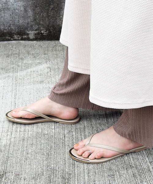 minia(ミニア)の「トングサンダル/フラットサンダル □(サンダル・レディース・ホワイト/ブラック/グリーン/パープル/シルバー/イエロー/ベージュ/ゴールド/パイソン/ブラウン系その他/ホワイト系その他/ライトグリーン・S/M/L/LL)」の17枚目の写真