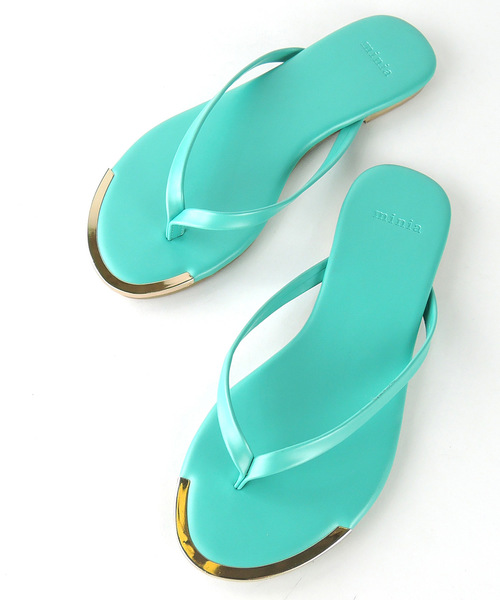 minia(ミニア)の「トングサンダル/フラットサンダル □(サンダル・レディース・ホワイト/ブラック/グリーン/パープル/シルバー/イエロー/ベージュ/ゴールド/パイソン/ブラウン系その他/ホワイト系その他/ライトグリーン・S/M/L/LL)」の18枚目の写真