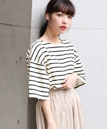 LOWRYS FARM | ボーダーＢＩＧＴシャツ　802980(Tシャツ/カットソー)