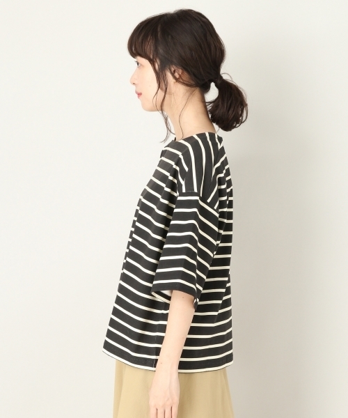 LOWRYS FARM（ローリーズファーム）の「ボーダーＢＩＧＴシャツ　802980（Tシャツ/カットソー・レディース・オフホワイト/ブラック/ベージュ/ブルー/レッド/ブラウン・MEDIUM/LARGE）」の13枚目の写真