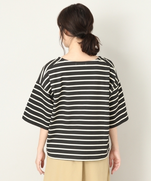 LOWRYS FARM（ローリーズファーム）の「ボーダーＢＩＧＴシャツ　802980（Tシャツ/カットソー・レディース・オフホワイト/ブラック/ベージュ/ブルー/レッド/ブラウン・MEDIUM/LARGE）」の14枚目の写真