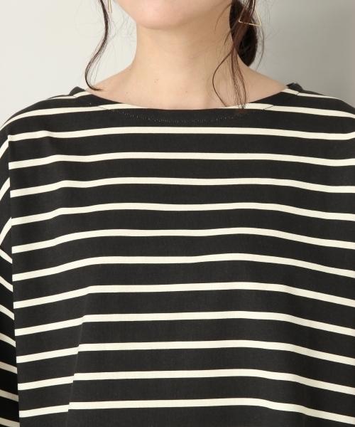 LOWRYS FARM（ローリーズファーム）の「ボーダーＢＩＧＴシャツ　802980（Tシャツ/カットソー・レディース・オフホワイト/ブラック/ベージュ/ブルー/レッド/ブラウン・MEDIUM/LARGE）」の15枚目の写真
