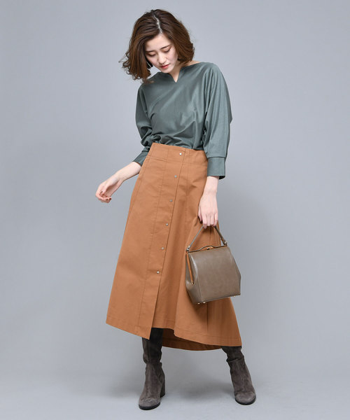 RIVE DROITE(リヴドロワ)の「ドットボタンハギスカート(スカート・レディース・チャコールグレー/ベージュ/キャメル・SMALL/MEDIUM)」の16枚目の写真