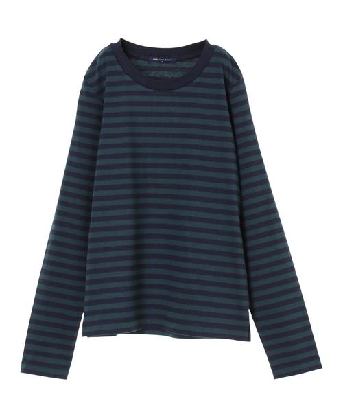 AMERICAN HOLIC（アメリカンホリック）の「ベーシックボーダープルオーバー◯（Tシャツ/カットソー・レディース・チャコールグレー/ネイビー/オフホワイト/カーキ/グリーン/キャメル・M/L）」の10枚目の写真