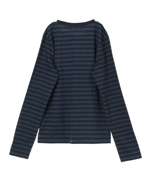 AMERICAN HOLIC（アメリカンホリック）の「ベーシックボーダープルオーバー◯（Tシャツ/カットソー・レディース・チャコールグレー/ネイビー/オフホワイト/カーキ/グリーン/キャメル・M/L）」の16枚目の写真