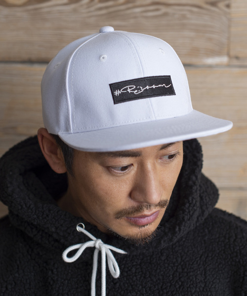 #Re:room（リルーム）の「ボックスロゴ フラットバイザー キャップ（キャップ・メンズ・ホワイト/ブラック/ベージュ/グレー・FREE）」の11枚目の写真
