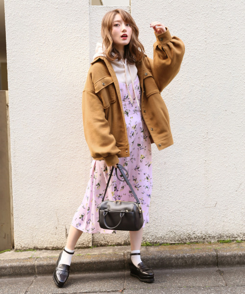 Heather（ヘザー）の「ナカワタエリツキコート　 821464（その他アウター・レディース・ベージュ/ホワイト/ブラック・FREE）」の4枚目の写真