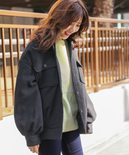 Heather（ヘザー）の「ナカワタエリツキコート　 821464（その他アウター・レディース・ベージュ/ホワイト/ブラック・FREE）」の3枚目の写真