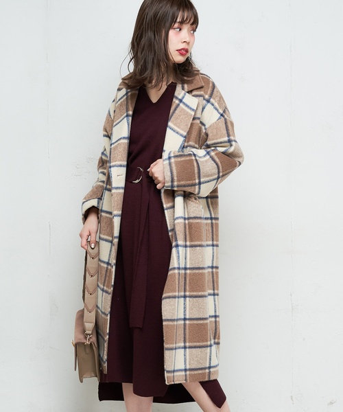 natural couture（ナチュラルクチュール）の「キーネックニットワンピ（ワンピース・レディース・ブラック/ベージュ/ブラウン/ピンク/キャメル・FREE）」の16枚目の写真