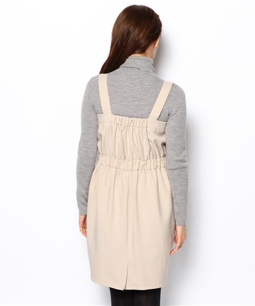 NANO universe(ナノユニバース)の「BR/バックル付ジャンスカ(ワンピース・レディース・オフホワイト/ブラック・FREE)」の5枚目の写真