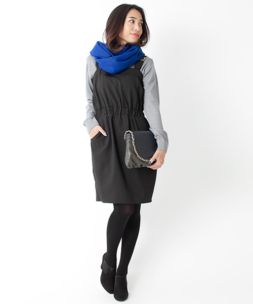 NANO universe(ナノユニバース)の「BR/バックル付ジャンスカ(ワンピース・レディース・オフホワイト/ブラック・FREE)」の13枚目の写真