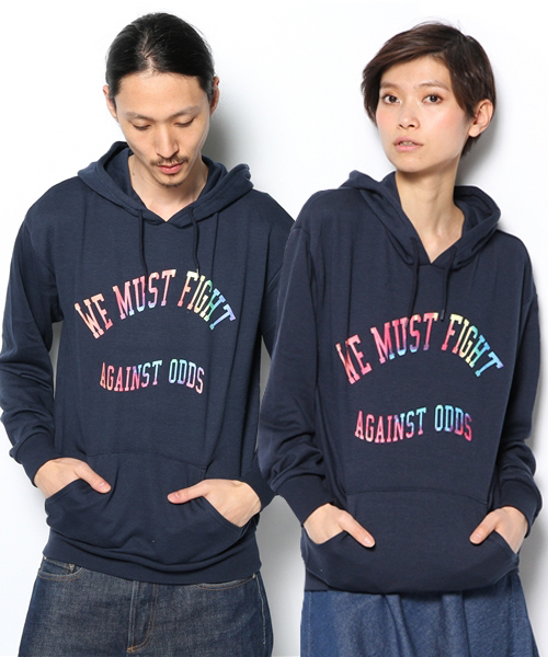 WEGO(ウィゴー)の「WEGO/レインボーロゴプルパーカー(パーカー・メンズ・ホワイト/ブルー/ネイビー/レッド・LARGE/MEDIUM)」の3枚目の写真
