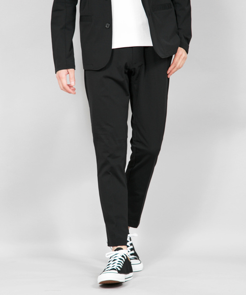 Bling Leads(ブリングリーズ)の「Bling Leads/強撚糸ジャージスリムパンツ(パンツ)」|ブラック