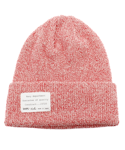SHIPS for women（シップスフォーウィメン）の「メランジ ニット キャップ（ニットキャップ/ビーニー・レディース・グレー/レッド/ネイビー/ホワイト・ONE SIZE）」の4枚目の写真