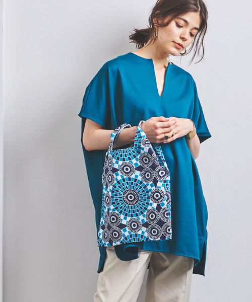 UNITED ARROWS（ユナイテッドアローズ）の「＜Kanga（カンガ）＞プリント ショッパー バッグ ◆（エコバッグ/サブバッグ・レディース・ロイヤルブルー/ネイビー/ホワイト/ブラウン/ピンク/イエロー/オレンジ/コバルトブルー/シャーベット・FREE）」の2枚目の写真