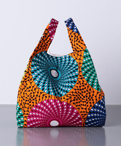 UNITED ARROWS（ユナイテッドアローズ）の「＜Kanga（カンガ）＞プリント ショッパー バッグ ◆（エコバッグ/サブバッグ・レディース・ロイヤルブルー/ネイビー/ホワイト/ブラウン/ピンク/イエロー/オレンジ/コバルトブルー/シャーベット・FREE）」の8枚目の写真