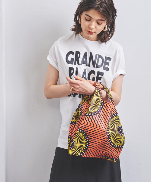 UNITED ARROWS（ユナイテッドアローズ）の「＜Kanga（カンガ）＞プリント ショッパー バッグ ◆（エコバッグ/サブバッグ・レディース・ロイヤルブルー/ネイビー/ホワイト/ブラウン/ピンク/イエロー/オレンジ/コバルトブルー/シャーベット・FREE）」の9枚目の写真