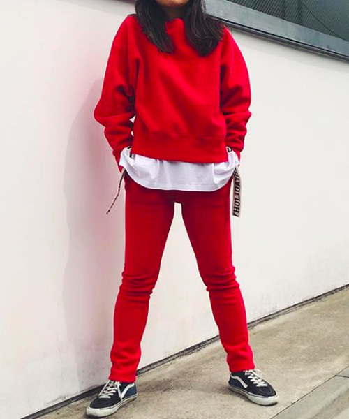 HOLIDAY（ホリデイ）の「SUPER FINE DRY L/S T-SHIRT (TAPE) スーパーファインドライロングスリーブTシャツ (テープ)（Tシャツ/カットソー・レディース・ホワイト/ブラック・ONE SIZE）」の6枚目の写真