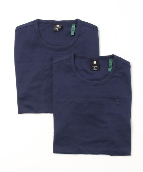 G-STAR（ジースター）の「BASIC T-SHIRT 2-PACK/ワンポイントロゴTシャツ/2枚組（Tシャツ/カットソー・メンズ・ヘザーグレー/ホワイト/ブラック/ダークブルー・X-SMALL/SMALL/LARGE/MEDIUM/XX-LARGE/X-LARGE）」の9枚目の写真