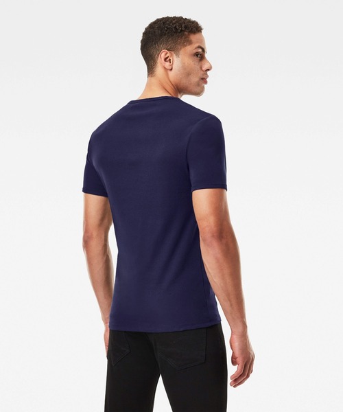 G-STAR（ジースター）の「BASIC T-SHIRT 2-PACK/ワンポイントロゴTシャツ/2枚組（Tシャツ/カットソー・メンズ・ヘザーグレー/ホワイト/ブラック/ダークブルー・X-SMALL/SMALL/LARGE/MEDIUM/XX-LARGE/X-LARGE）」の15枚目の写真