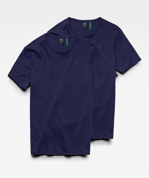 G-STAR（ジースター）の「BASIC T-SHIRT 2-PACK/ワンポイントロゴTシャツ/2枚組（Tシャツ/カットソー・メンズ・ヘザーグレー/ホワイト/ブラック/ダークブルー・X-SMALL/SMALL/LARGE/MEDIUM/XX-LARGE/X-LARGE）」の13枚目の写真