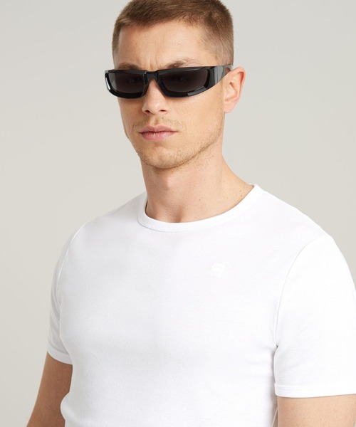 G-STAR（ジースター）の「BASIC T-SHIRT 2-PACK/ワンポイントロゴTシャツ/2枚組（Tシャツ/カットソー・メンズ・ヘザーグレー/ホワイト/ブラック/ダークブルー・X-SMALL/SMALL/LARGE/MEDIUM/XX-LARGE/X-LARGE）」の19枚目の写真