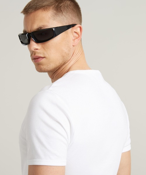 G-STAR（ジースター）の「BASIC T-SHIRT 2-PACK/ワンポイントロゴTシャツ/2枚組（Tシャツ/カットソー・メンズ・ヘザーグレー/ホワイト/ブラック/ダークブルー・X-SMALL/SMALL/LARGE/MEDIUM/XX-LARGE/X-LARGE）」の20枚目の写真