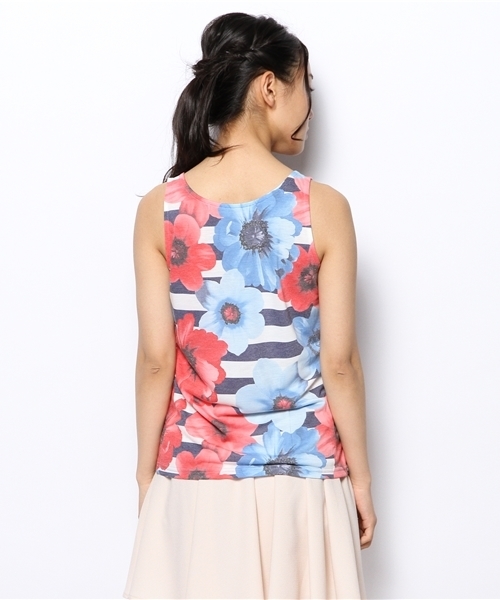 Khaju（カージュ）の「Khaju:フラワータンクトップ（タンクトップ・レディース・イエロー/ブルー・ONE SIZE）」の5枚目の写真