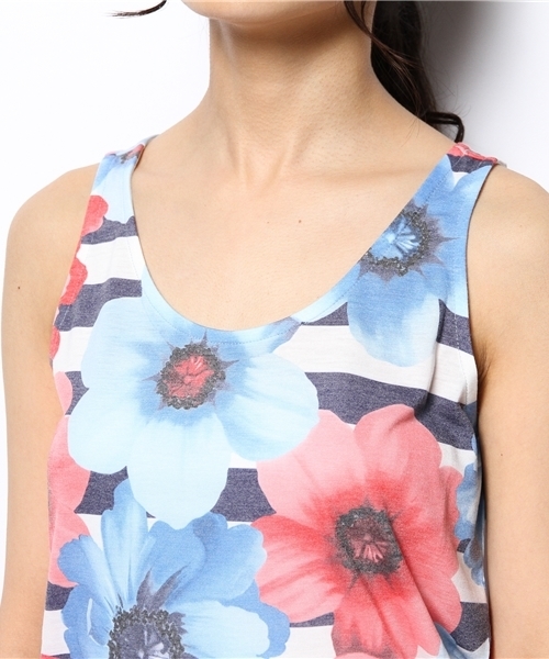 Khaju（カージュ）の「Khaju:フラワータンクトップ（タンクトップ・レディース・イエロー/ブルー・ONE SIZE）」の6枚目の写真