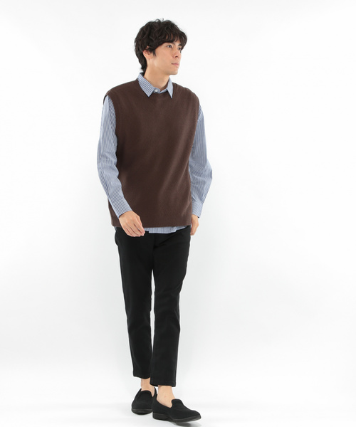 LAKOLE（ラコレ）の「強撚ニットベスト / LAKOLE（ベスト・メンズ・ブラック/ベージュ/ブラウン・MEDIUM/LARGE）」の11枚目の写真