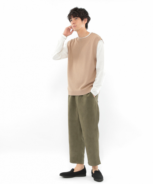 LAKOLE（ラコレ）の「強撚ニットベスト / LAKOLE（ベスト・メンズ・ブラック/ベージュ/ブラウン・MEDIUM/LARGE）」の8枚目の写真