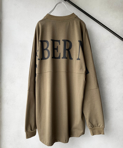 セール Number N Ine 別注 ビッグシルエット ロゴ バックプリント クルーネック ロンt Tシャツ カットソー Number N Ine ナンバーナイン のファッション通販 Zozotown