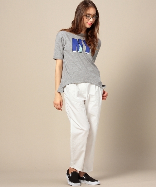 BEAUTY&YOUTH UNITED ARROWS（ビューティーアンドユースユナイテッドアローズ）の「BYBC コットンツイルタックテーパードパンツ　◆（その他パンツ・レディース・ホワイト/ベージュ・SMALL/MEDIUM）」の14枚目の写真