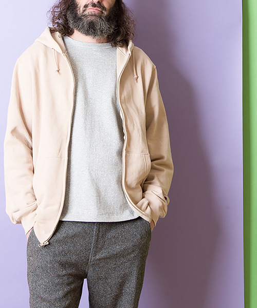 Champion(チャンピオン)の「フルジップ スウェットパーカー(C5-Q101) MADE IN USA|Champion(チャンピオン)(パーカー)」|ベージュ