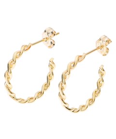 美品 AHKAH フレンチロープピアス　K18イエローゴールド　アーカー　両耳用 美品 AHKAH フレンチロープピアス K18イエローゴールド アーカー 両耳