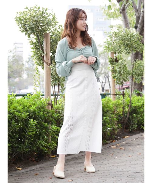 dazzlin（ダズリン）の「ギャザーニットアンサンブル（ニット/セーター・レディース・ブラック/ベージュ/ミント/モカ/オフホワイト・FREE）」の10枚目の写真