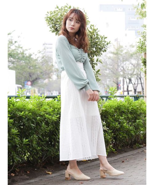 dazzlin（ダズリン）の「ギャザーニットアンサンブル（ニット/セーター・レディース・ブラック/ベージュ/ミント/モカ/オフホワイト・FREE）」の11枚目の写真