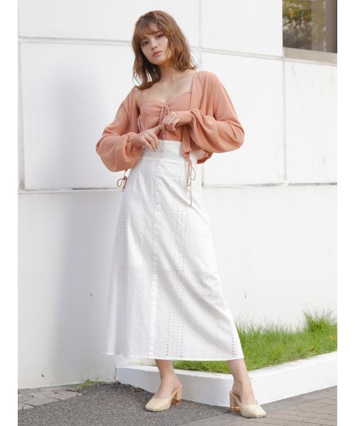 dazzlin（ダズリン）の「ギャザーニットアンサンブル（ニット/セーター・レディース・ブラック/ベージュ/ミント/モカ/オフホワイト・FREE）」の12枚目の写真