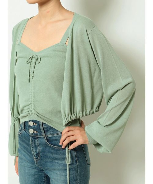 dazzlin（ダズリン）の「ギャザーニットアンサンブル（ニット/セーター・レディース・ブラック/ベージュ/ミント/モカ/オフホワイト・FREE）」の18枚目の写真