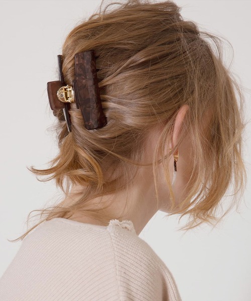 MIELI INVARIANT(ミエリインヴァリアント)の「Marble Stone Hair Clip(バレッタ/ヘアクリップ・レディース・ブラウン/ブラック/ベージュ系その他・FREE)」の5枚目の写真