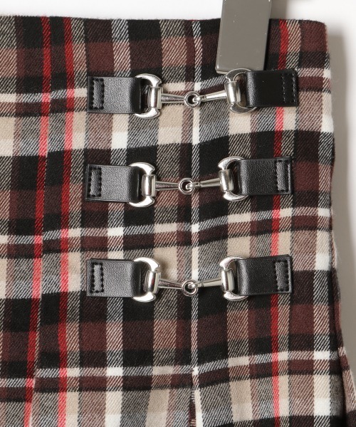 PAGEBOY（ページボーイ）の「ビットチェックフレアスカート3（スカート・レディース・ブラウン/ネイビー・FREE）」の9枚目の写真