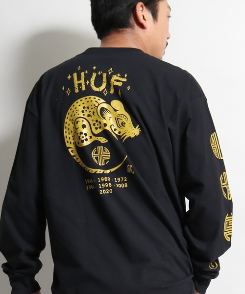 HUF（ハフ）の「HUF/ハフ YEAR OF THE RAT L/S TEE　プリントロンT（Tシャツ/カットソー・メンズ・ブラック/レッド・M/L/XL）」の4枚目の写真