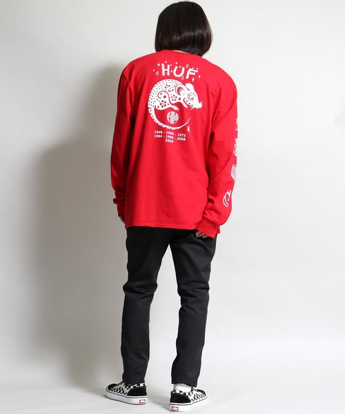 HUF（ハフ）の「HUF/ハフ YEAR OF THE RAT L/S TEE　プリントロンT（Tシャツ/カットソー・メンズ・ブラック/レッド・M/L/XL）」の10枚目の写真