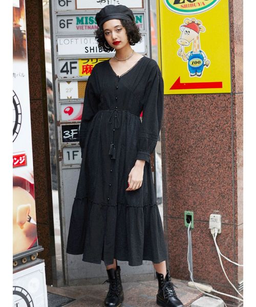 jouetie（ジュエティ）の「ヴィンテージレース2WAYワンピース（ワンピース・レディース・ブラック/オフホワイト/ミント・MEDIUM）」の4枚目の写真