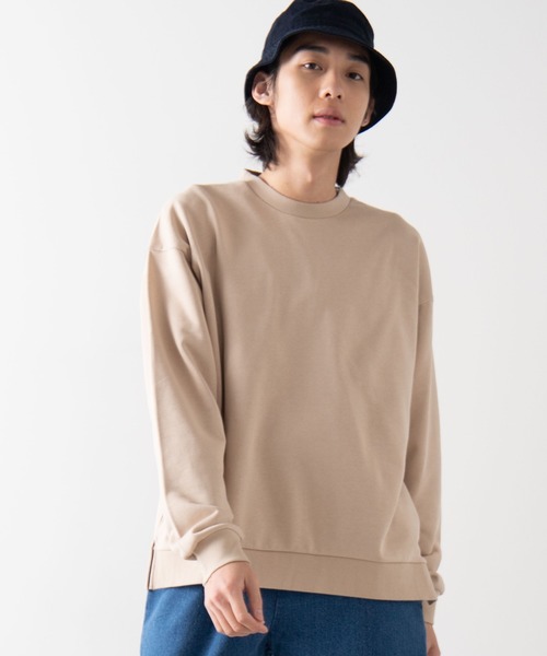 WEGO（ウィゴー）の「WEGO/【裏毛】サイドスリットビッグシルエットプルオーバースウェット（スウェット・メンズ・ホワイト/ブラック/ベージュ/グリーン系その他/ブルー系その他/レッド系その他・SMALL/MEDIUM/LARGE）」の4枚目の写真