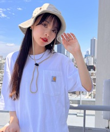 Carhartt(カーハート)の「Carhartt(カーハート) USA規格 ヘビーウェイト ルーズフィット ポケT ビッグサイズ オーバーサイズ ユニセックス ポケット付き コットン 半袖 Tシャツ 5部袖 1 2スリーブ(Tシャツ/カットソー)」